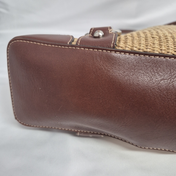 ETIENNE AIGNER Satchel Style Monaco Straw Collection Tote Handbag - Picture 10 of 15